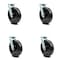 Service Caster 8 Inch Phenolic Swivel Caster Set with Roller Bearing and Swivel Lock SCC SCC-30CS820-PHR-BSL-4 - alternate 1